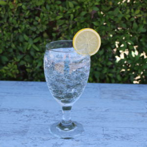 Faux Water Glass with Lemon