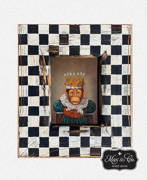 Funky Monkey Tabletop Frame - Green Jeweled Crown